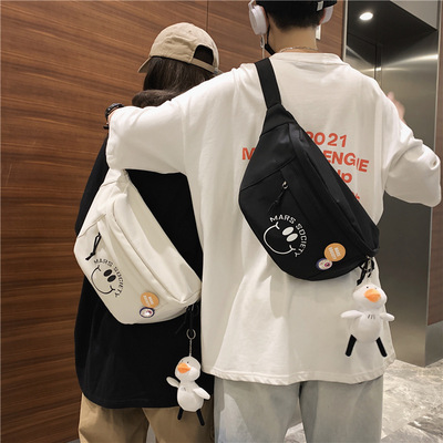 summer Inclined shoulder bag Chaopai student Chest pack man leisure time solar system new pattern knapsack Trend One shoulder Waist pack