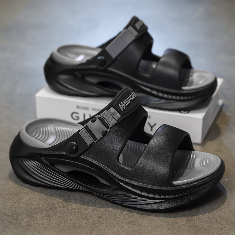 Light Luxury Summer Outer Wear Men's Sandals Thick-Soled Two-Wear Outdoor Driving Slippers Sports Beach Slippers