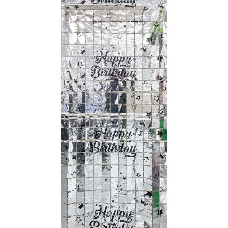 Beauty Sea 1.2m cortina de lluvia de Halloween decoración de Navidad decoración de pared de cumpleaños decoración de plástico