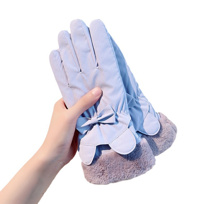 Demi-season travel waterproof cute keep warm gloves