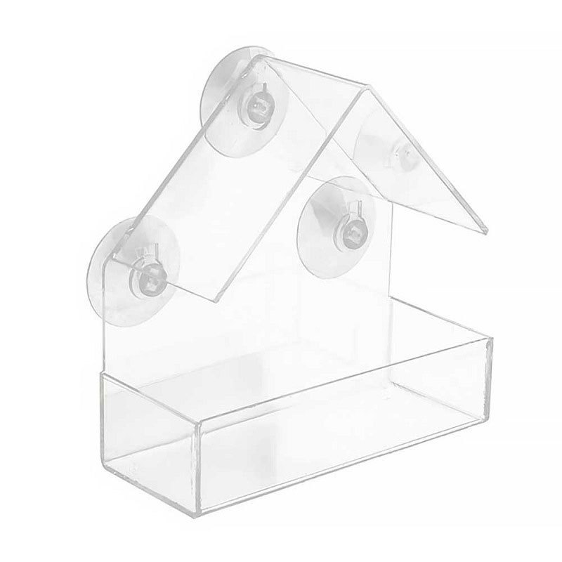 Acrylic parrot bird cage cross-border bird feeder bird feeder transparent wall-mounted bird cage bird villa cage 5