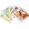 Wooden small cartoon brainteaser, toy, wholesale, 9 pieces, early education, 2-3-4 years