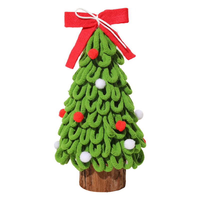 2025 nuevo mini árbol de Navidad ins viento luminoso hogar paquete de bricolaje de escritorio pequeño adorno decoración navideña
