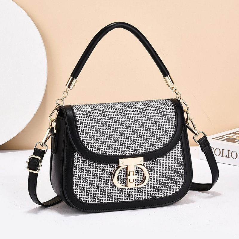 Exquisita bolso de color contrastante 2025, primavera y verano, nuevo bolso de moda, bolso retro, bolsos de hombro de mujer