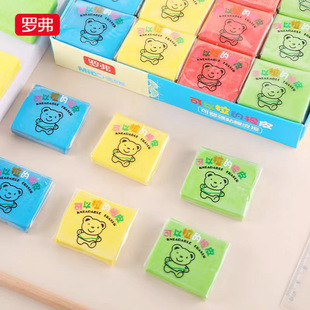 Handmade Plastic Eraser learning office stationery sticky brushed art painting color eraser wholesale
