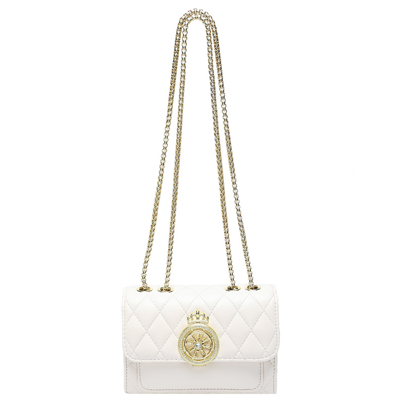 2023 Sommer Lingge Echtes Leder Damen Personalisierte Krone Kleine Duft Umhängetasche Kette Live Neues Produkt_voghion.com