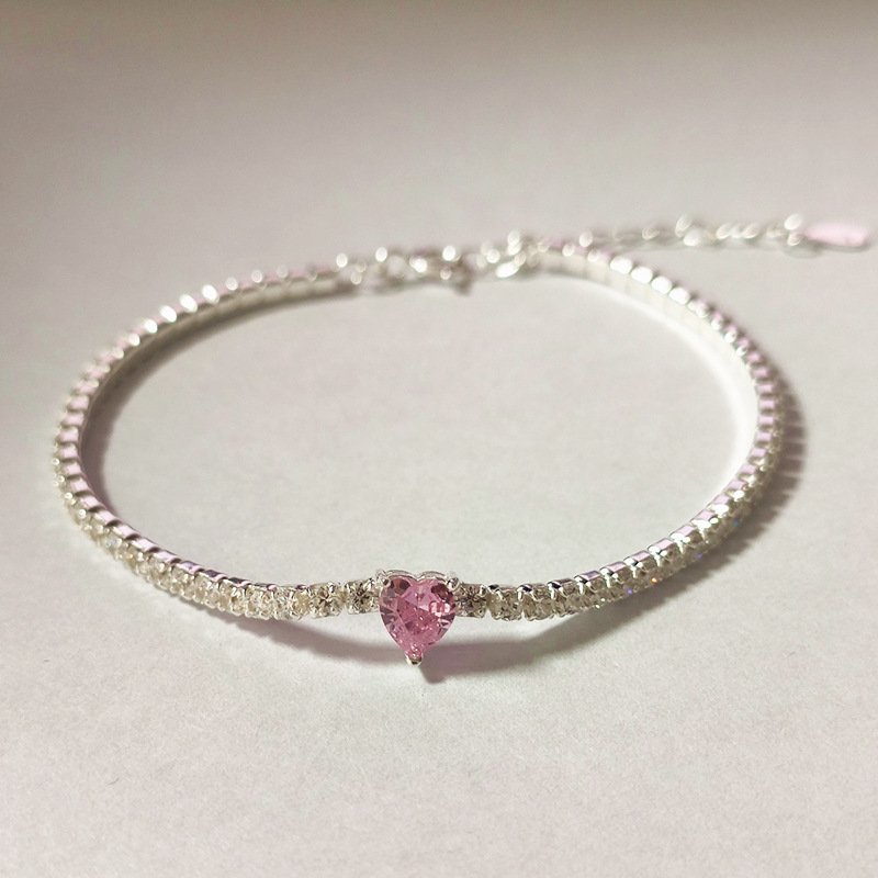 Zircon Inlay Material 925 Sterling Silver Bracelets Simple Style Classic Style