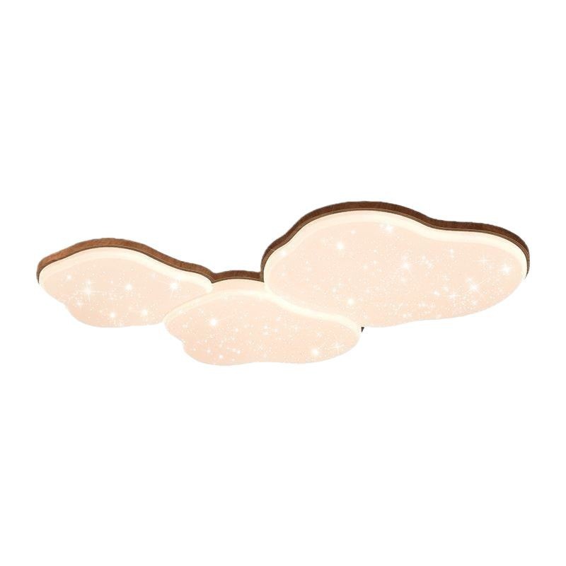 [Seleccionado cuidadosamente] Lámparas de sala de estar con techo de nubes, combinación de paquete de protección ocular de nogal antiguo moderno y minimalista para toda la casa