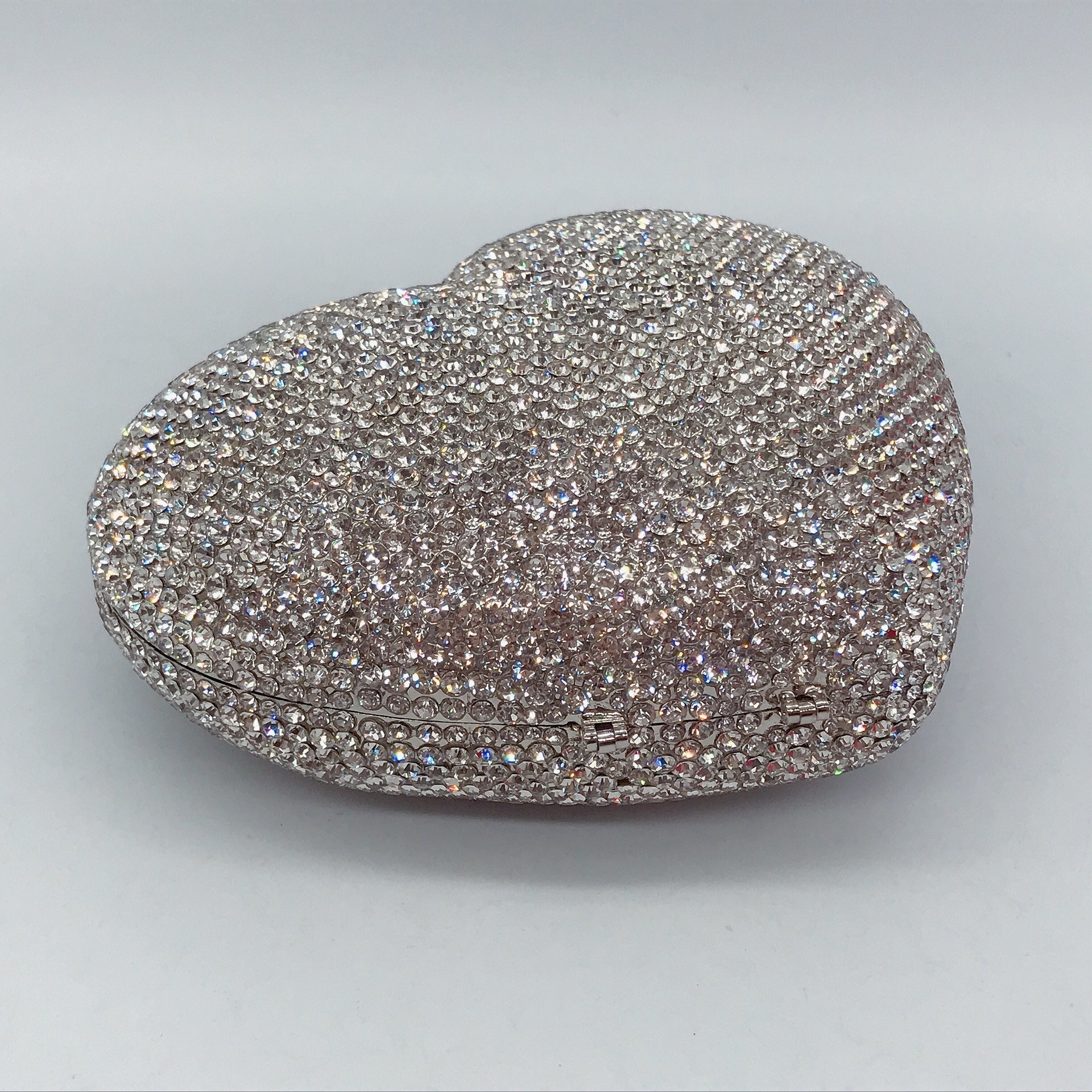Bolsa de cristal de amor transfronterizo diamante de mano bolsas de mujer de diamantes de lujo lentamente taladro de fiesta vestido de noche bolsas cheongsam
