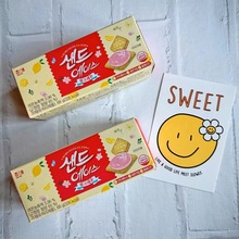 韓國進口海太ACE濃郁巧克力草莓奶油夾心餅干68g*24盒