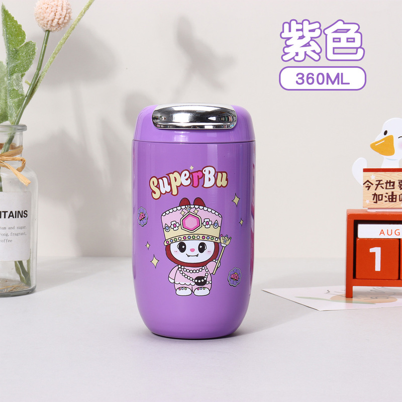 新しいレトロな光沢のあるコーヒー魔法瓶カップインステンレス鋼長期的な断熱インターネット有名人のカップル魔法瓶ウォーターカップ|undefined