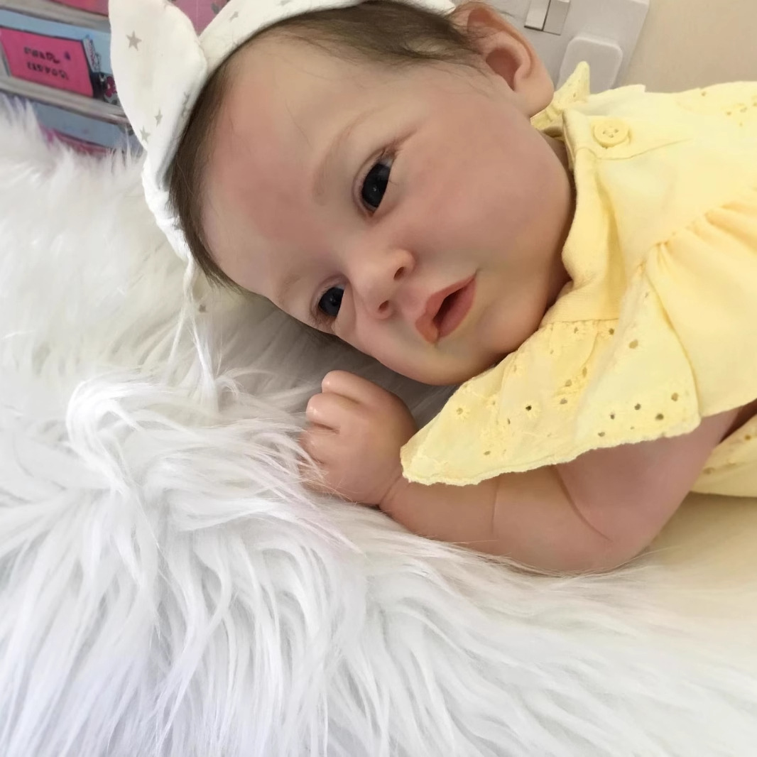 Muñeca Bebé Reborn de Simulación Maryann de 50 cm de Vinilo con Cuerpo de Tela para Niños image 1