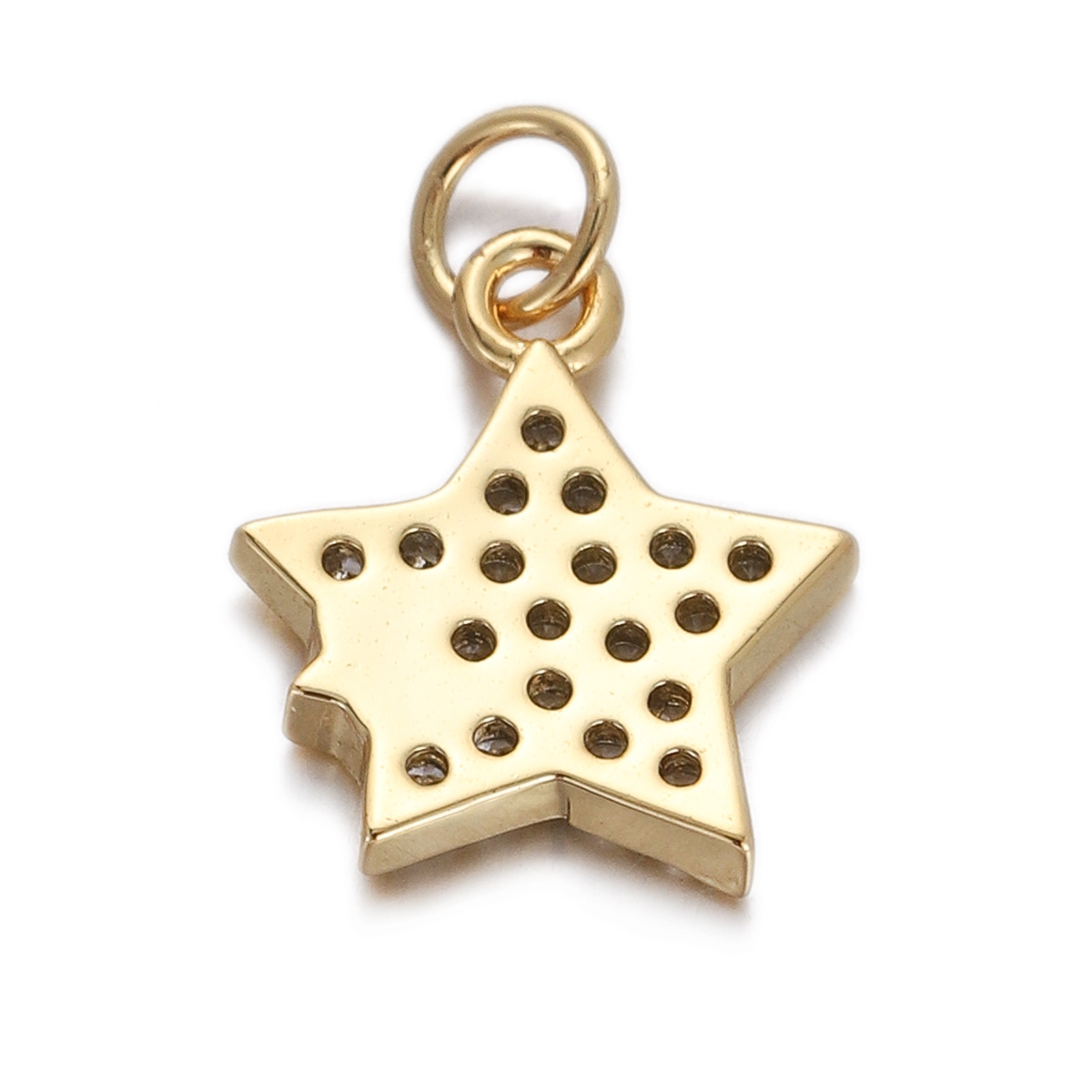 4g Weight Pendant Jewelry Making Type Gold Plated Plating Material Zircon Inlay Material 1 Piece Quantity Holiday, Daily Occasion Copper Material Geometric, Star, Moon Pattern Women's Gender Enamel Design Simple Style Style 1 Piece Copper Zircon Gold Plated Geometric Star Moon Pendant 42