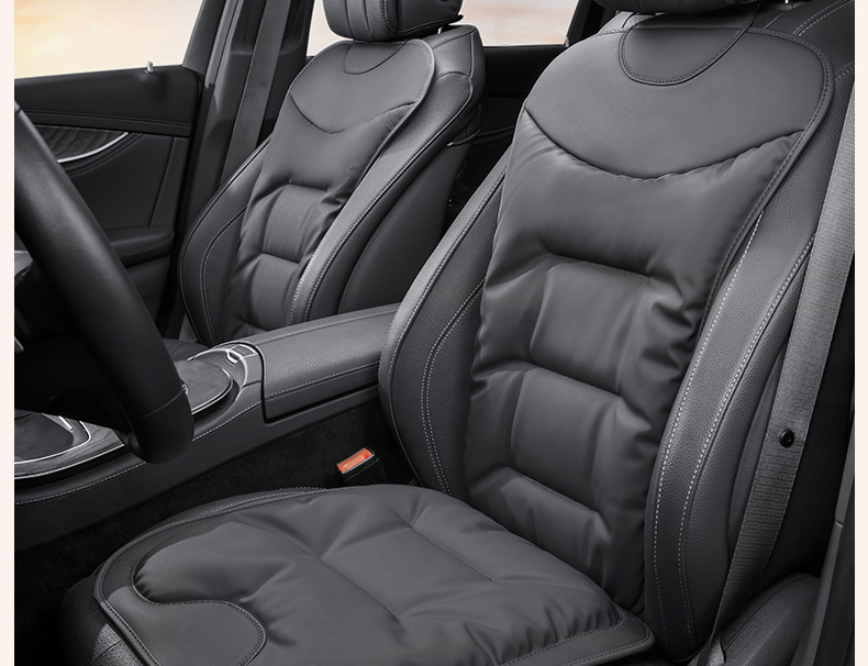 Napa Leather Car Seat Cushion, Universal for All Seasons, Integrated Seat and Backrest, Breathable and Comfortable for Long Drives Without Getting Tired