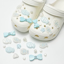 蓝色星星小鱼洞洞鞋配件可爱新款diy饰品卡通可拆卸适配鞋饰批发