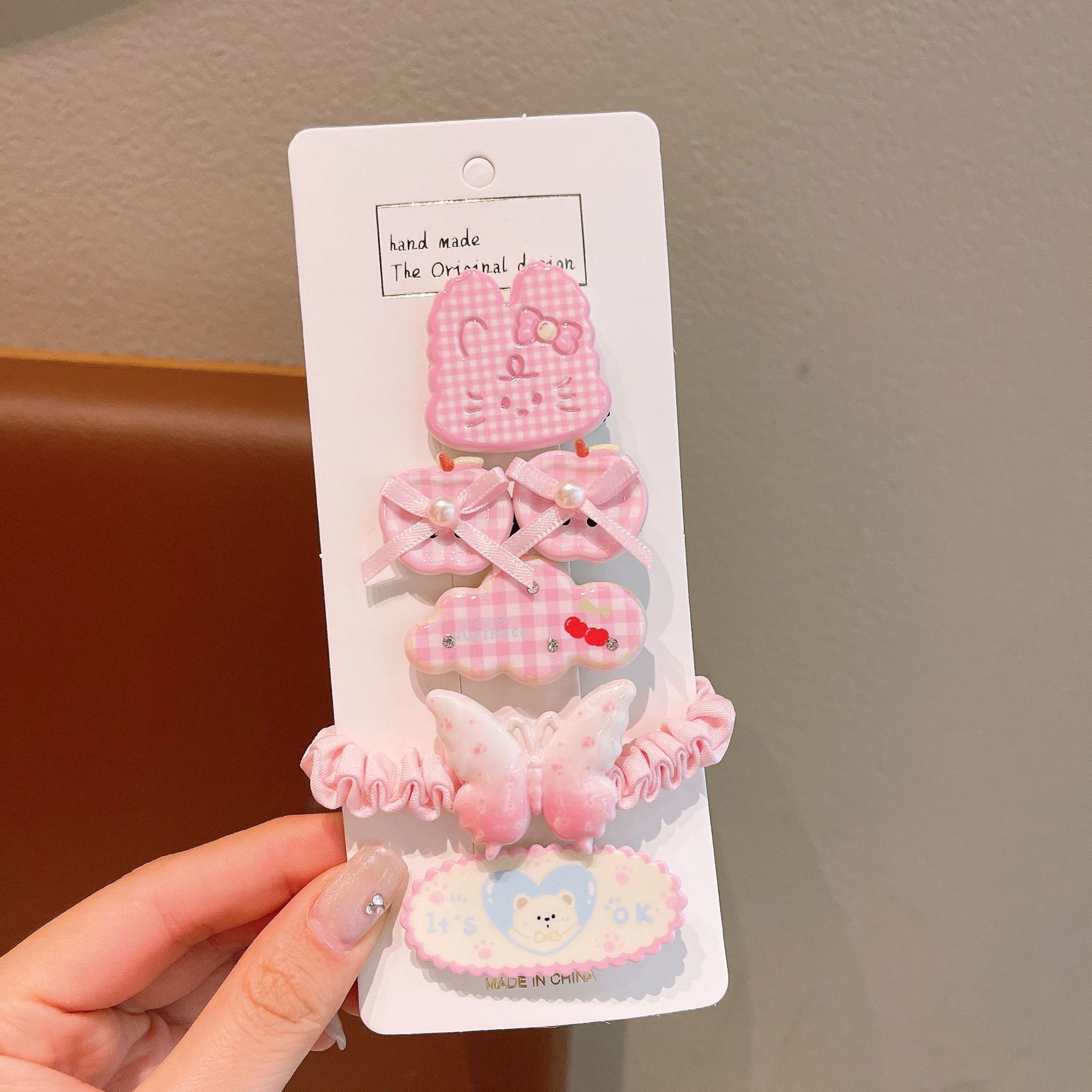 KULOMI Kids Hairpin Set Cute Sanli Pantalones Pequeñas Niñas Pequeñas Pequeñas