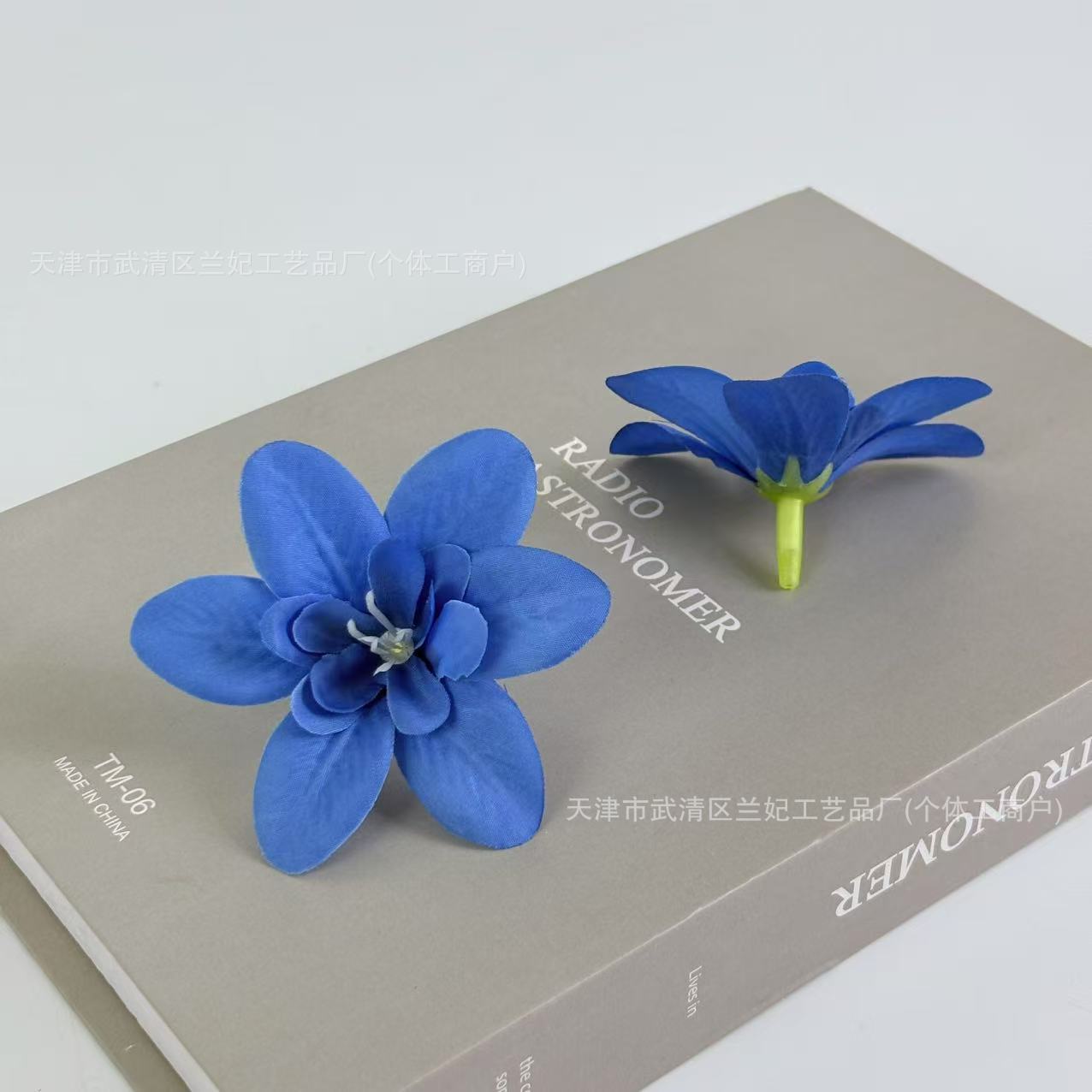 Orquídea de simulación cabeza de comida plato flor de corona de novia flor de pecho flor de muñeca hacer caja de regalo flor de ópera flor de pinza