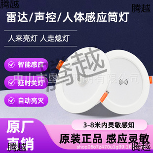 Induction Downlight Intelligent Infrared Human Body Radar Sound and Light Control Recognition Sensitive Hotel Aisle Corridor Entrance Property Light
