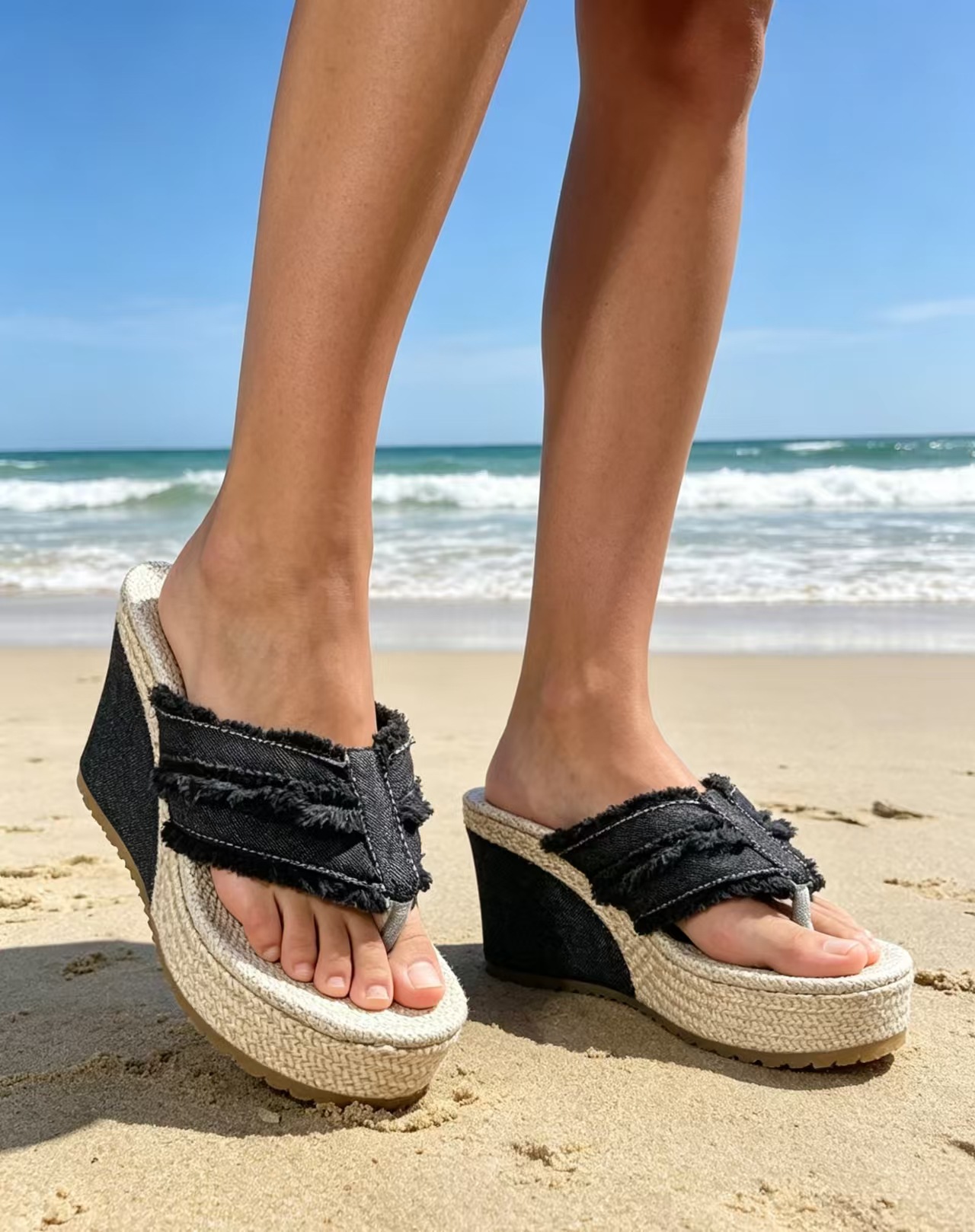 Black flip-flops 228 / 36
