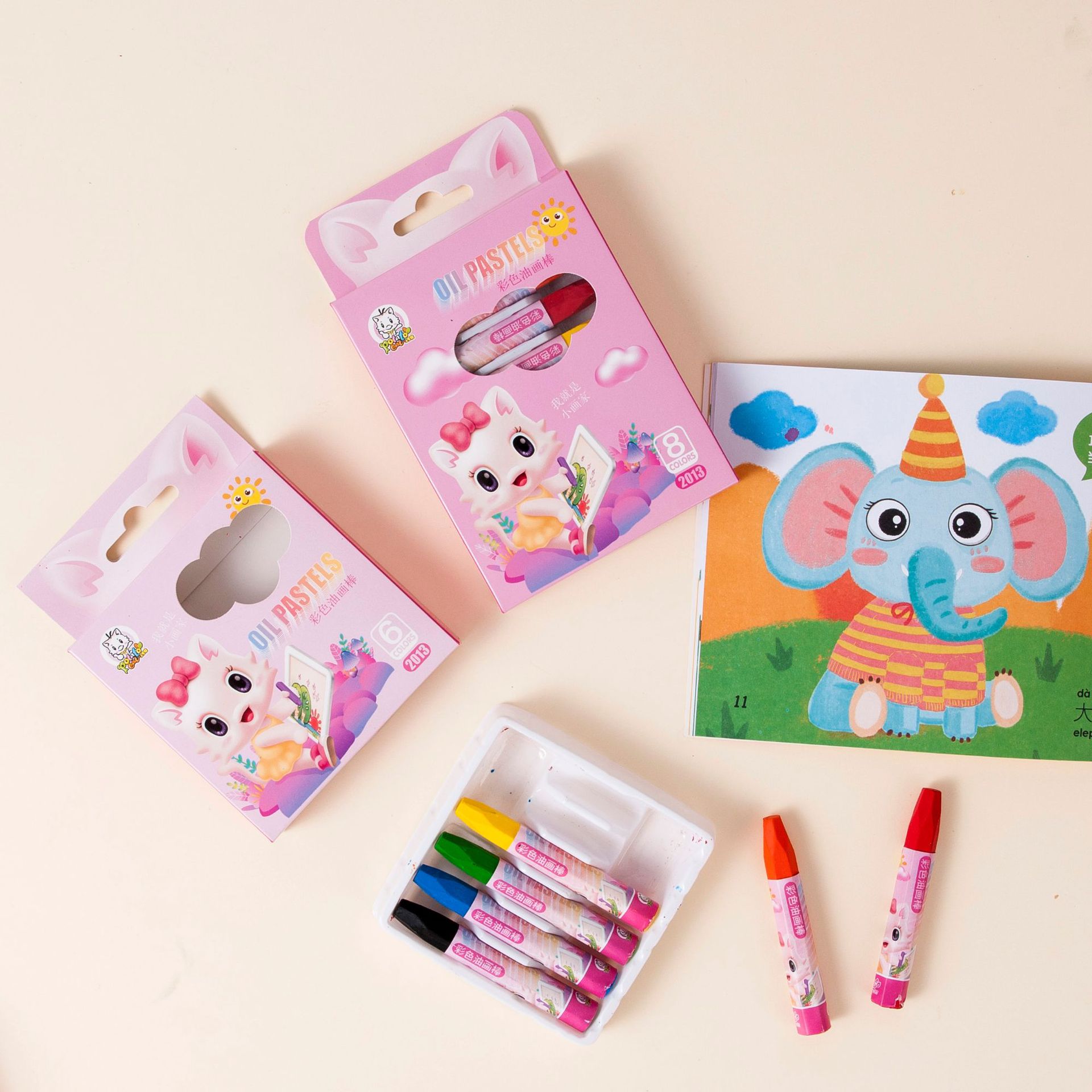 Origin Factory Oil Pastel Crayons for Kindergarten Children's Painting 12 Colors 18 Colors 24 Colors 36 Colors E-commerce Exclusive Version