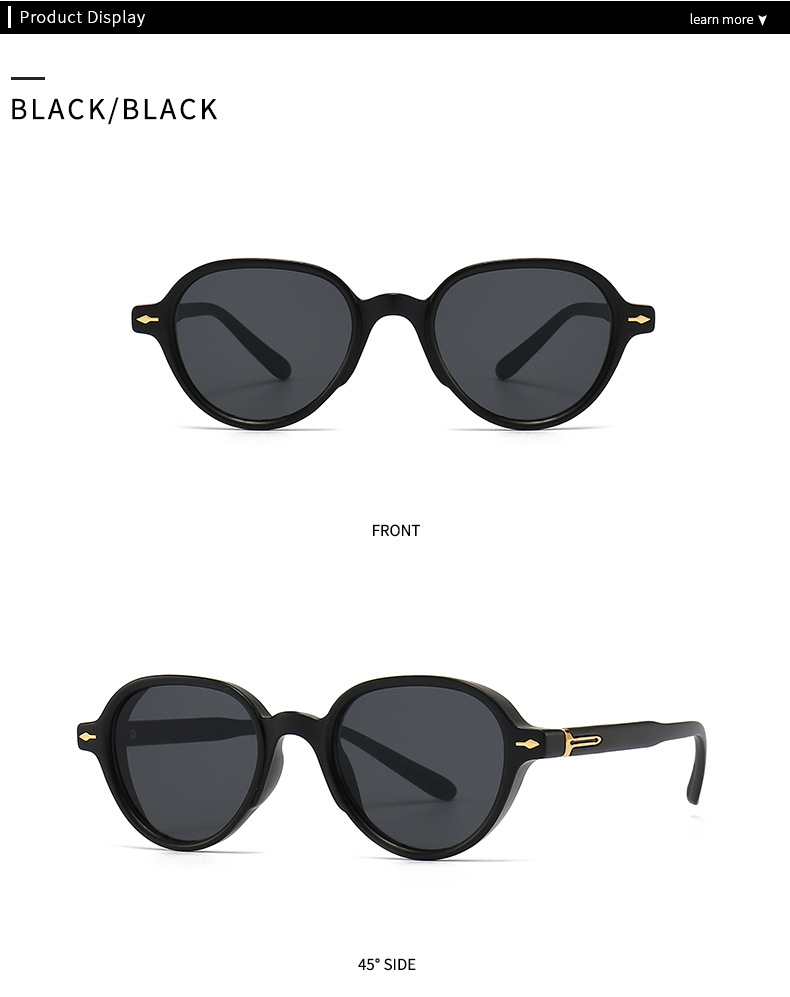Color Block Pattern Classic Style Color Block PC UV400 Protection Round Frame Full Frame Women's Sunglasses