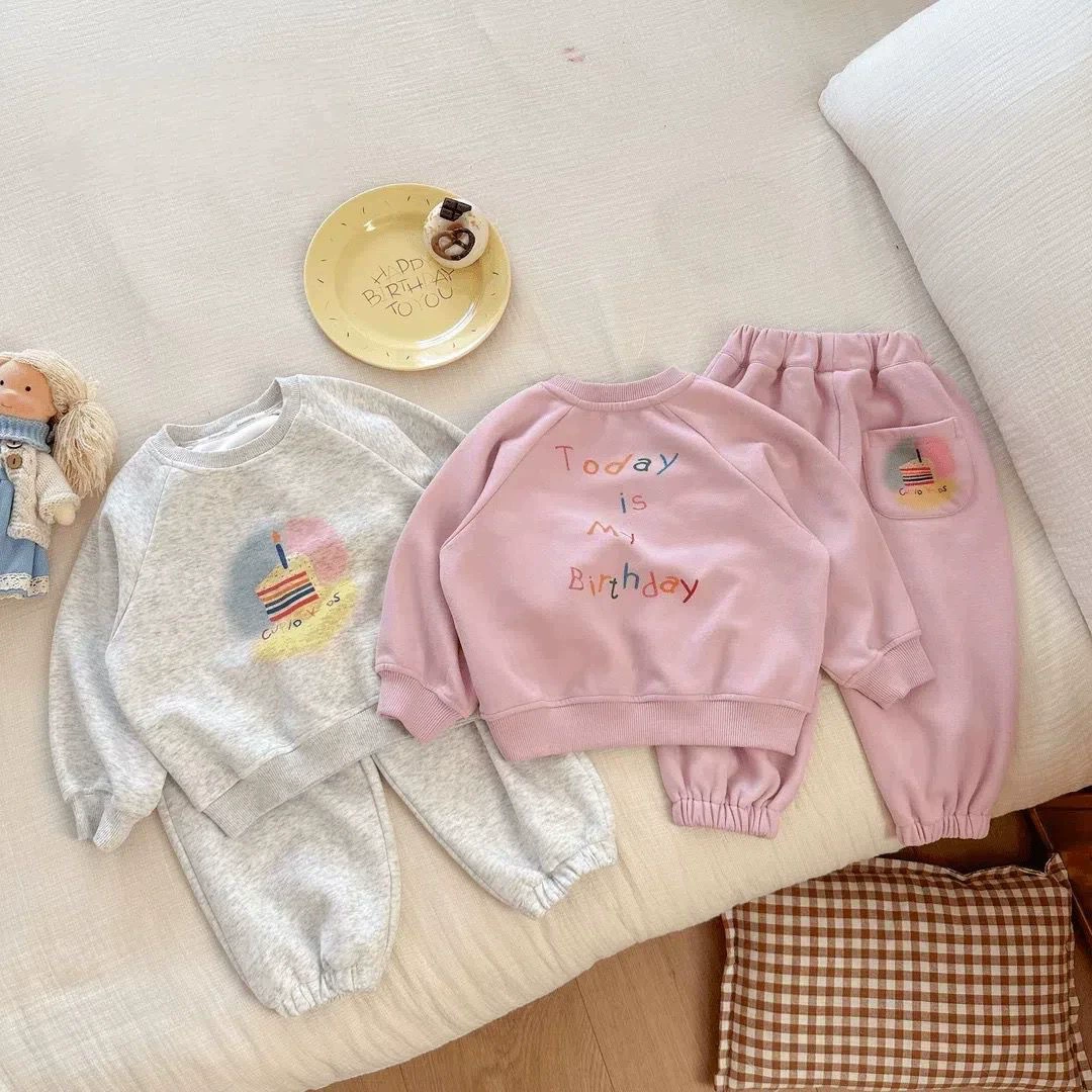 Autumn children's set, cartoon sweatshirt, children's clothing, internet celebrity