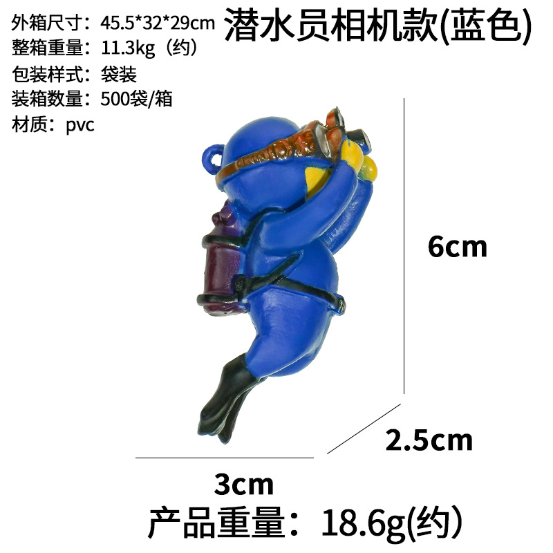 Naranja azul gordo buzo spot al por mayor acuario ornamental pecera flotante decoración de paisajismo océano hombre rana