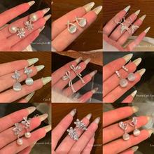 小众设计气质蝴蝶结雪花耳环轻奢百搭高级感耳钉女时尚简约耳饰品