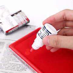 得力9879光敏印油 光敏章印油 財務紅色印章油印油印台萬次章批發