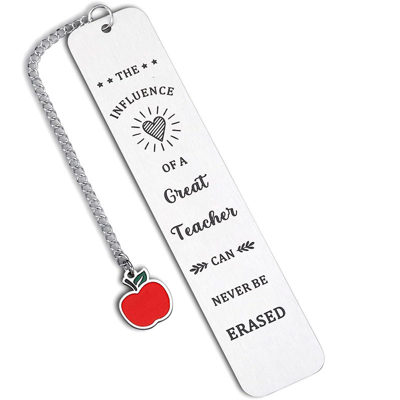 Cross-border stainless steel bookmark laser lettering graduation…
