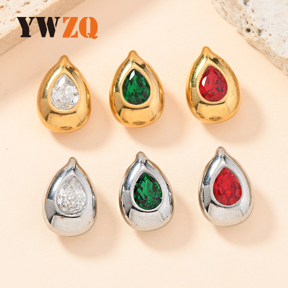 Joyas de fundición de acero inoxidable transfronterizas de un solo colgante de colgante de zircon accesorios DIY