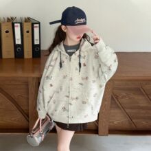 女童时尚连帽外套春季新款中大童韩版女孩春装秋款夹克洋气上衣服