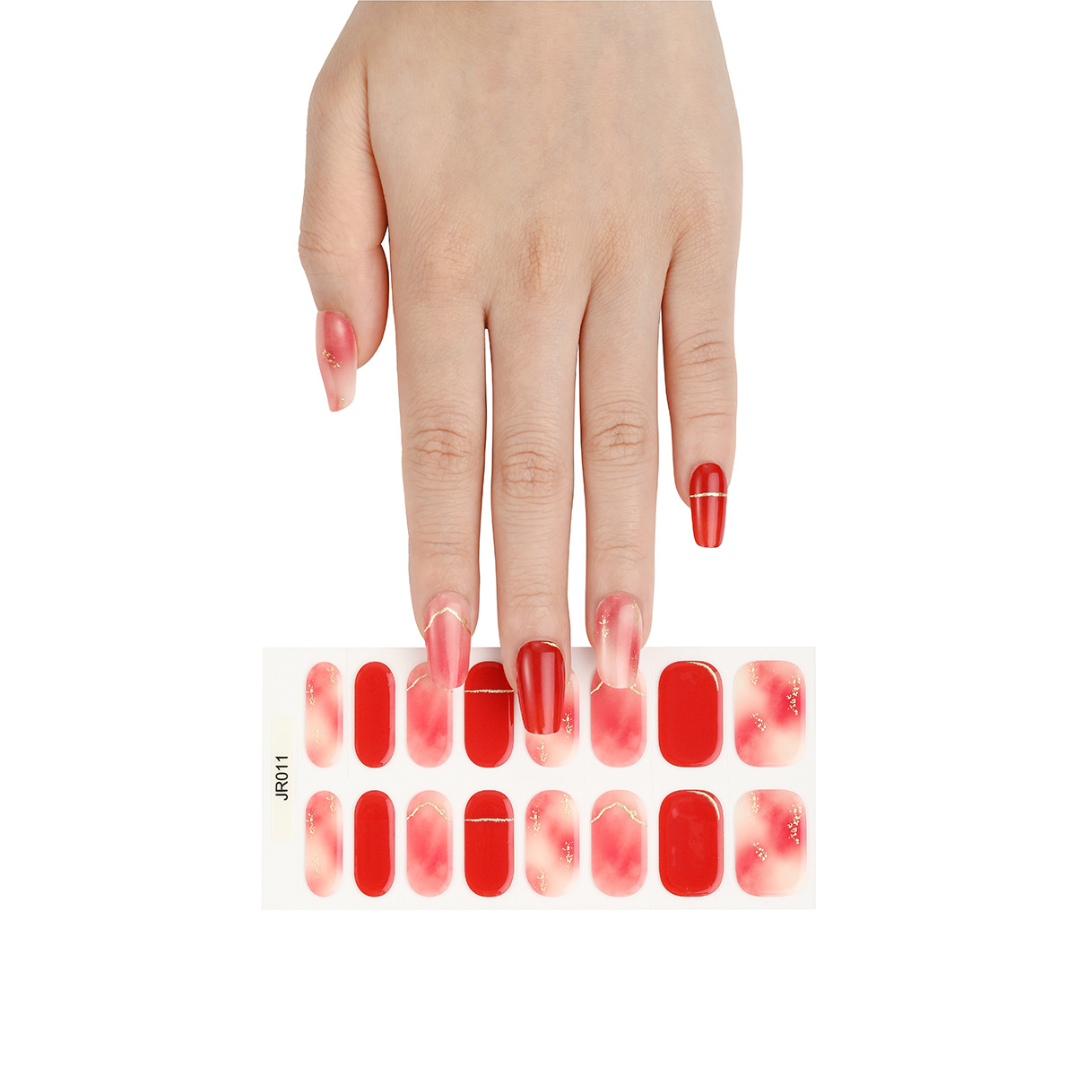 Uña de fototerapia UV gel semi-curado pegatinas impermeables completamente pegatinas semi-curado de segunda generación parche de uñas de gel blando