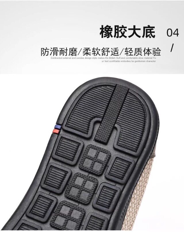 Giày sandal nam lười đế bằng, mũi tròn, thân lưới thoáng khí, phong cách casual — Màu kaki, màu đen chi tiết 15