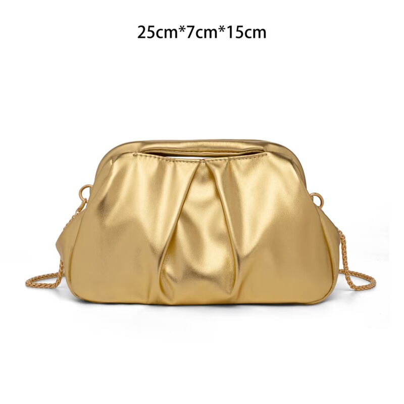 European and American Popular Luxury Cloud-Shaped Bag for Women, Fashionable Shoulder and Crossbody Evening Bag