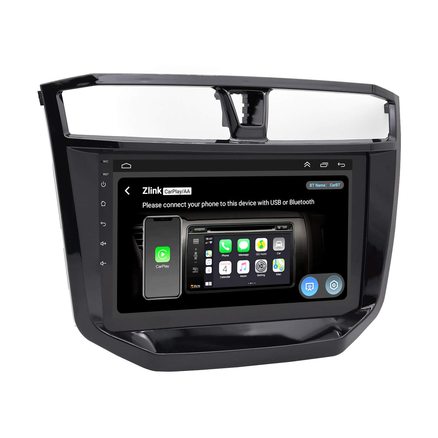 Adecuado para el T70-T60-19 automóvil Bluetooth navegación de pantalla grande reproductor GPS todo en uno carplay