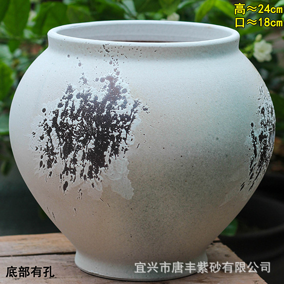 High-End Light Luxury Retro Distressed Stoneware Flower Pots Are Suitable for Succulent Bougainvillea and Other Green Plants for Both Indoor and Outdoor Use