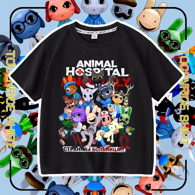 New Animal Hospital roblox game children's short-sleeve t-shirt trendy top New Animal Hospital roblox game children's short-sleeve t-shirt trendy top
