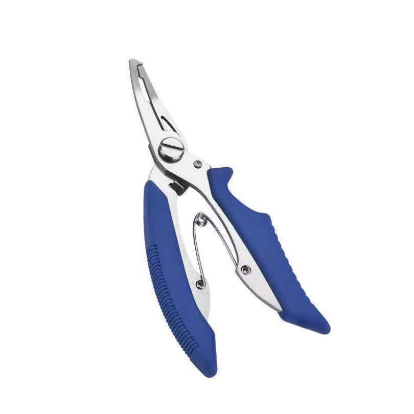 不锈钢钓鱼剪 弯嘴钓鱼钳 钓鱼钳长嘴钨钢鱼线剪诱铒开环摘钩工具