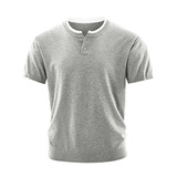 ZH8102-DK男女同款潮牌拼接时尚通勤假两件亨利领针织短袖T恤，男装针织衫/毛衣，星座614