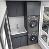 太空铝阳台洗衣柜洗烘一体套装组合柜双层洗衣机柜烘干机伴侣批发