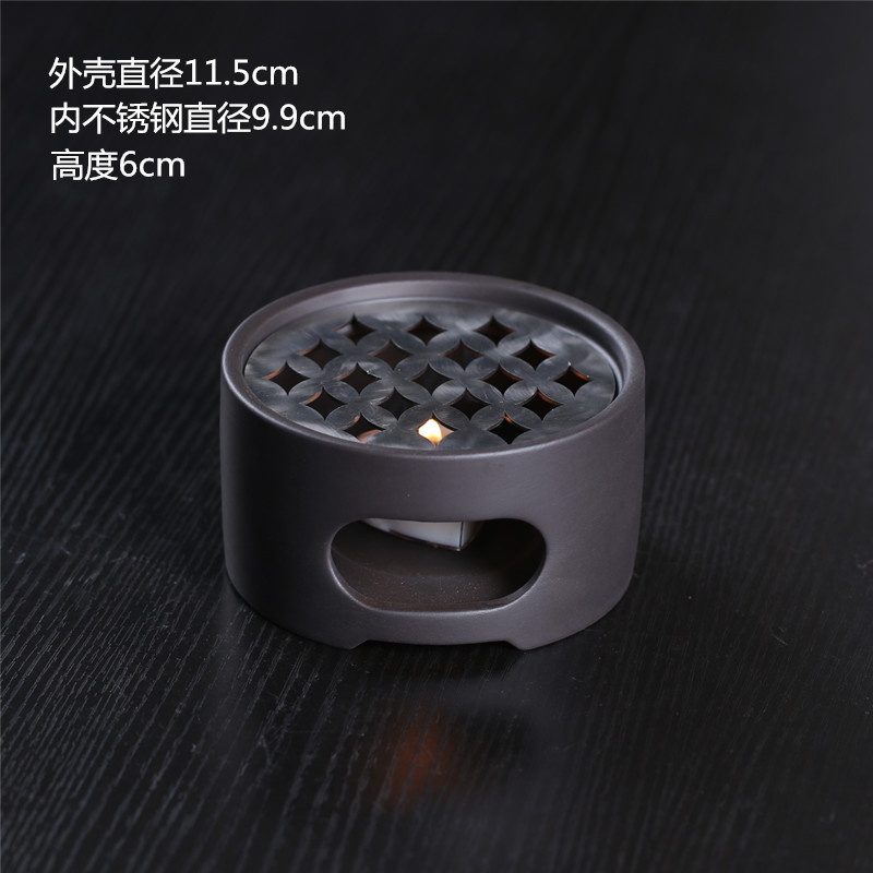 Vela de estilo japonés tetera calentador de té base tetera doméstica calefacción calentador de té Kung Fu ceremonia del té cero con calentador de té caliente