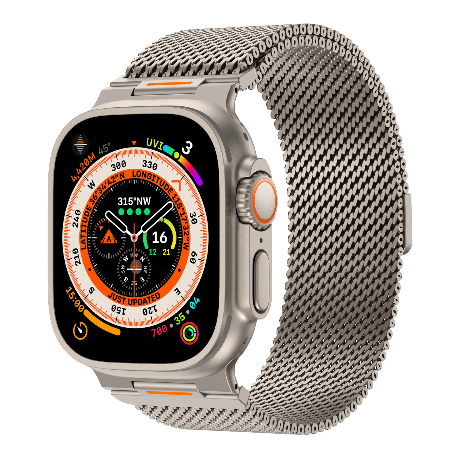 Suitable for Apple iWatch S11 S10 Ultra Active Milan Strap Stainless Steel Magnetic Loop Watch Strap