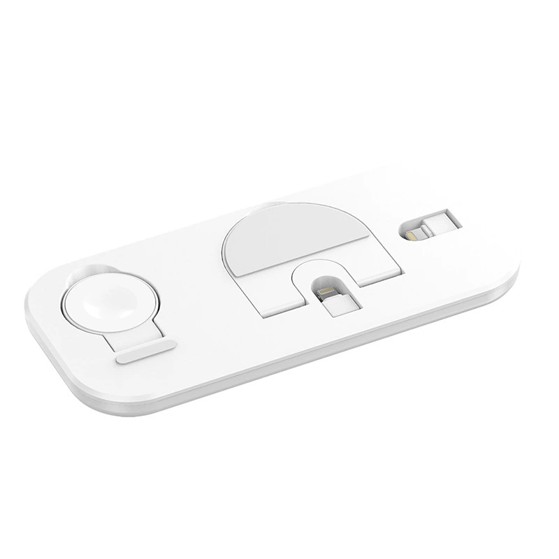 Apple, беспроводное универсальное зарядное устройство, совместимые часы, с синхронизацией с телефоном, наушники, три в одном