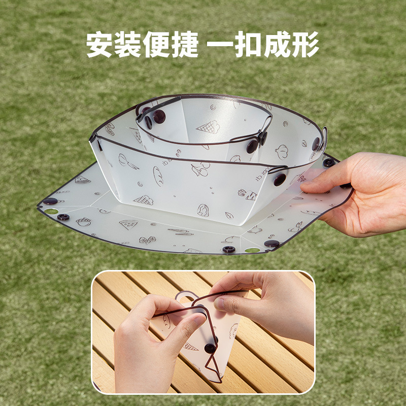Food Grade Pp Foldableing Bowl Portable Travel High Temperature Resistant Coffee Stand Outdoor Camping Style Tableware Set Water Cup Plate