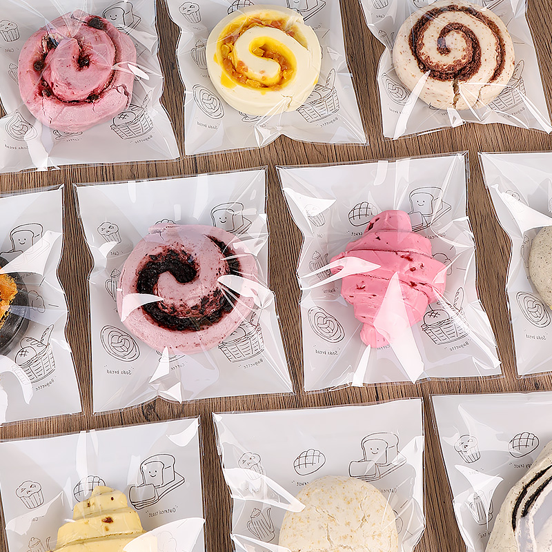 图案馒头包装袋馒头包装袋馒头养生新中式食品级自封袋卡通烘焙