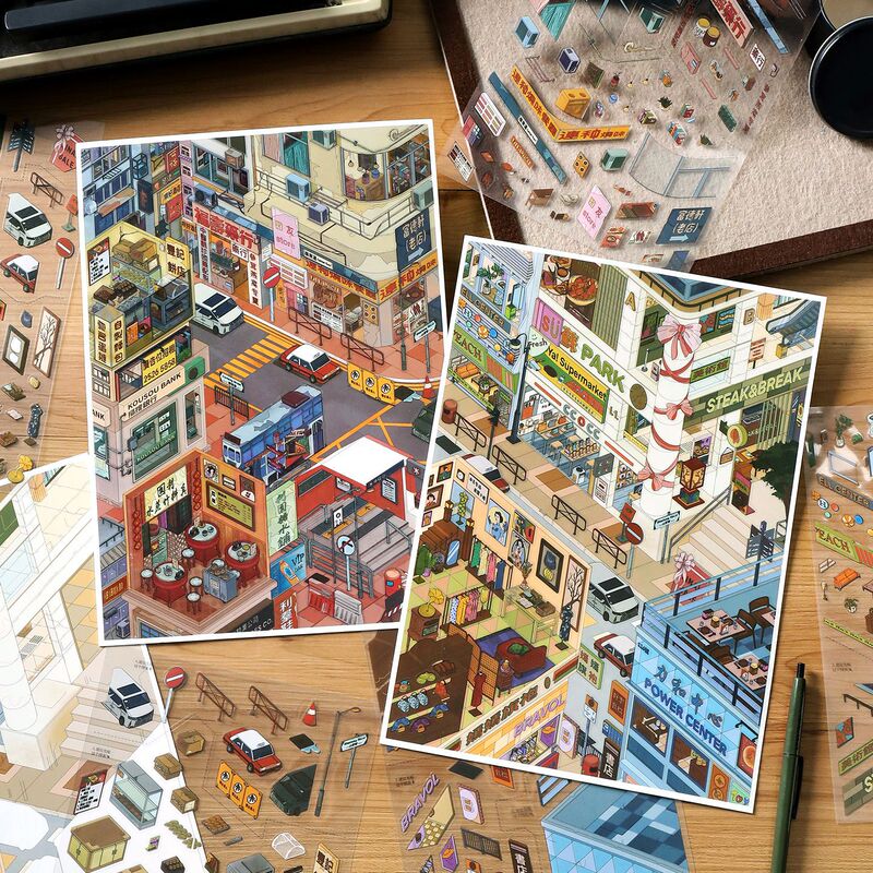 Infeel.Me Large Landscape Stickers Are Now Available for Sale: the 47Th Edition of 3D Miniature Scene Journaling Toys Infeel.Me Large Landscape Stickers Are Now Available for Sale: the 47Th Edition of 3D Miniature Scene Journaling Toys