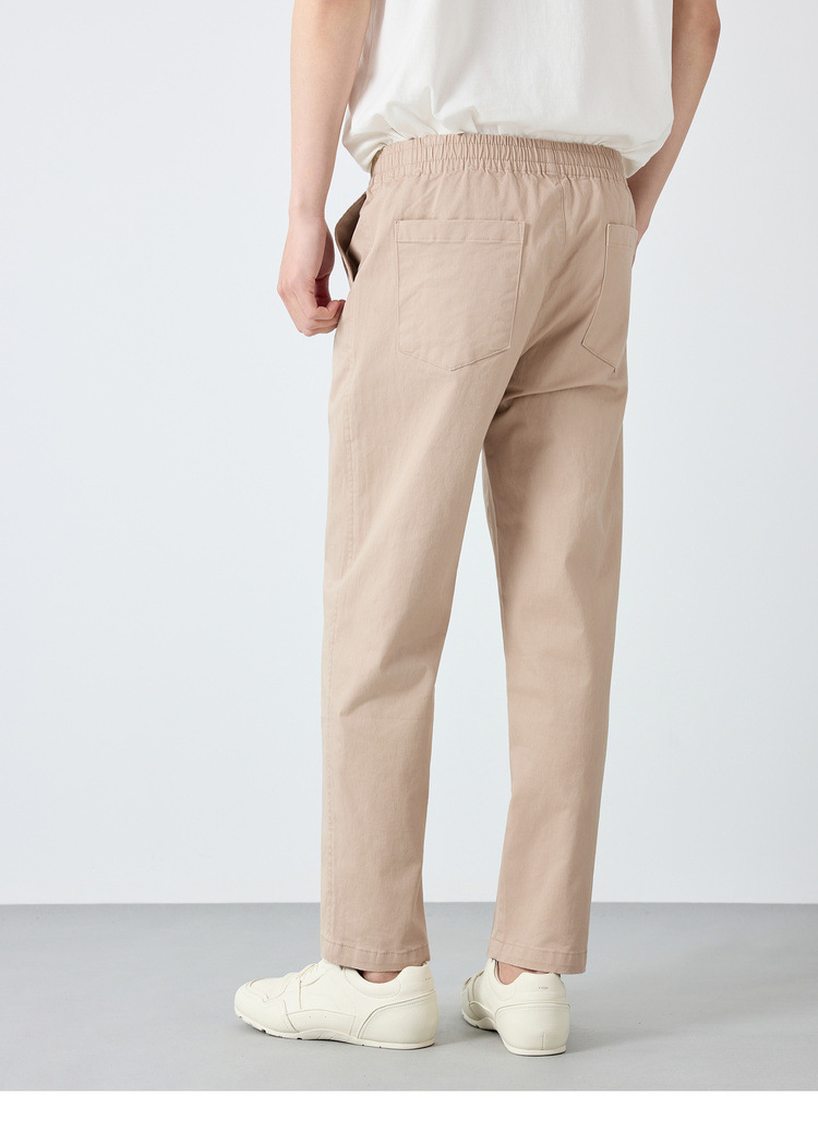 Quần kaki nam công sở ống đứng dáng thẳng vải cotton pha — đen chi tiết 17