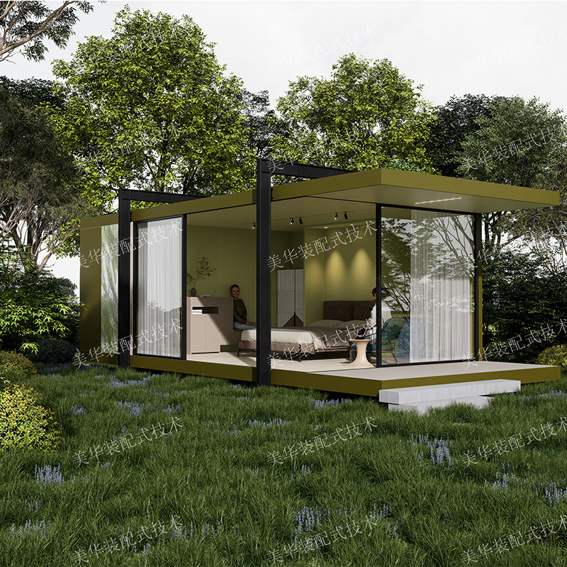 Campana de hotel al aire libre Granja de vacaciones pequeñas de una habitación y una sala de estar con baño nuevo estilo de campana de alojamiento residencial