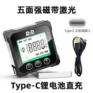 Digital Inclinometer with Laser Electronic Inclinometer Box Angle Ruler with Magnetic Angle Meter Measuring Slope Level
